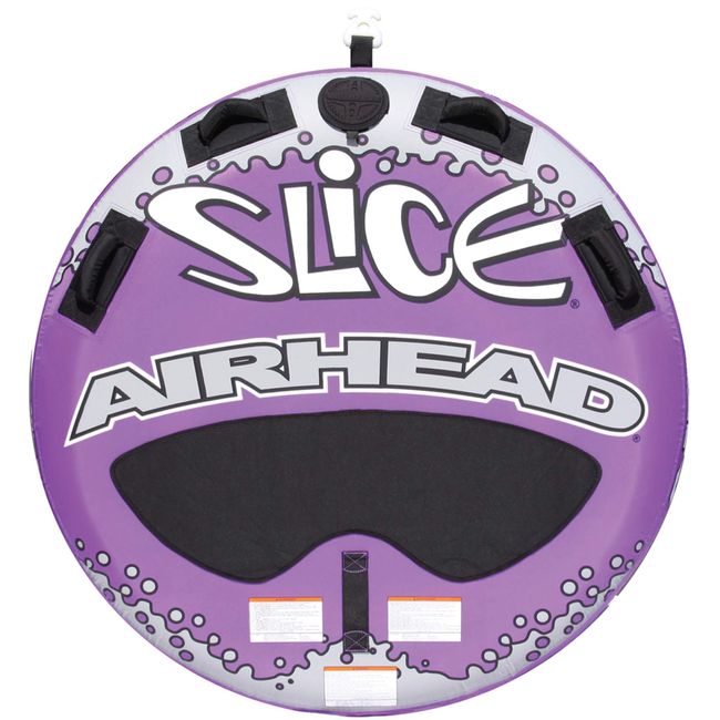 Airhead Slice | 1-2 Rider Towable Tube for Boating, Purple and Black (AHSL-4W)