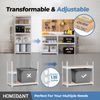 5 Tier Laminated White Boltless Metal Shelving Unit Adjustable Garage Storage Ut