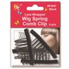 Wig Spring Comb Clip/Wig Comb Closed Wire Spring Wig Making (Black)