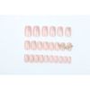 Pink Crystal Nail Butterfly Decoration Make You More Nice 24pcs Nail Tips for Wedding, Party, Holiday, Dating, Prom, Daily Life