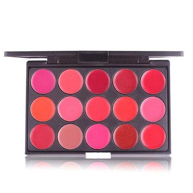 Lip Palette 15 Colors Matte Lipstick Palette Long Lasting Waterproof Cosmetics Mini Pigments Black Brown