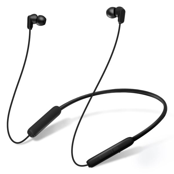 TONEMAC N18 In Ear Kopfhörer Bluetooth mit Kabel,Neckband Bluetooth Headphones Sport,Bluetooth Earbuds mit ENC Mikrofon für Joggen,Workout (Schwarz)