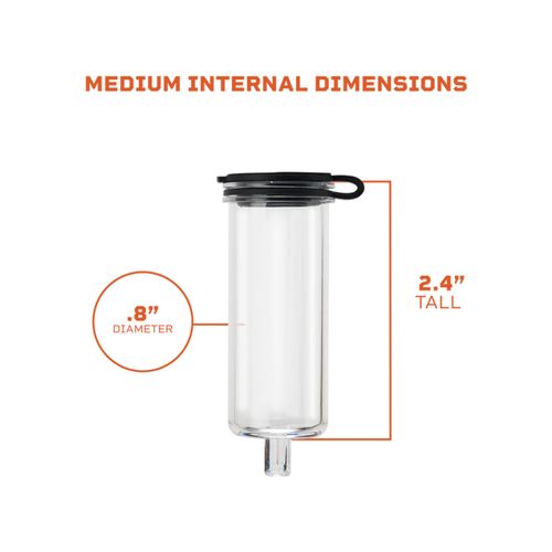 Fix It Sticks Parts Holders - Pack of 3 - Versatile Durable Polycarbonate Transparent Protective Tubes with Rubber Lid for Storing Brushes, Tools & Spare Parts - Work with FIS Bit Holders - Medium