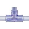 Clear PVC Pipe Fitting (bluish tint): TEE, Schedule 40/80, 3/4 Inch PVC Pipe Socket (1.05 Inch ID)