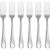 Oneida Flight 6 Piece Stainless Steel Dinner Fork Set Elegant Mid Century Design