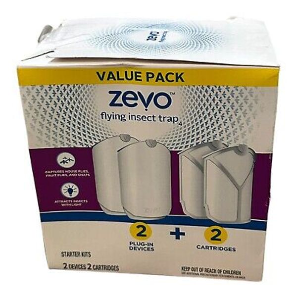 Zevo Flying Insect Trap Value Pack / 2 Devices + 2 Cartridges