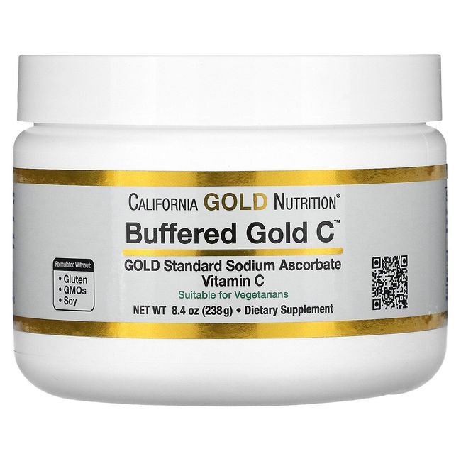 Buffered Gold C, Non-Acidic Vitamin C Powder, Sodium Ascorbate, 8.40 oz (238 g)