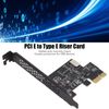 PCI-E to USB3.2 GEN1 Front USB C Expansion Card, 5Gbps Type E Internal Front Panel Connector Riser Card,PCI Express Adapter for Desktop PCs WIN 7/8/10/11/LINUX (Black)