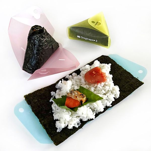 Medium Onigirapa Rice Ball Template/Case (3, Sky, Yellow, Pink)