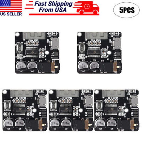 5X DC 3.7-5v Mono Stereo Audio Module Bluetooth 5.0 Receiver DIY Amplifier Board