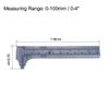 sourcing map Vernier-Caliper 10cm 4 Inch Metric Mini Double Scale Plastic Ruler Measuring Tool 2pcs