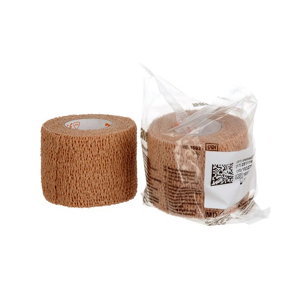 3M™ Coban™ Self-Adherent Wrap 1582, Tan, 2 Inch x 5 Yards, 36 Bags/Case
