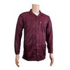 Static Care ESD Jacket, 90% Polyester, 10% Carbon, Snap Cuff, Reliable Panel-to-Panel Continuity, Good for 100 Washes, Maroon, Medium