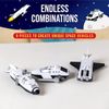 POPULAR PLAYTHINGS Magnetic Mix or Match Vehicles, Space, White, Standard