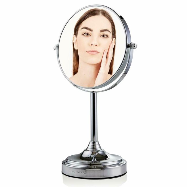 Ovente Tabletop Makeup Vanity Mirror 7 Inch 1X7X Polished Chrome MNLCT70CH1X7X