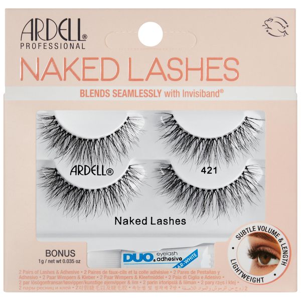 Ardell Naked Lashes 421, 2-pack with 1g DUO Pipette