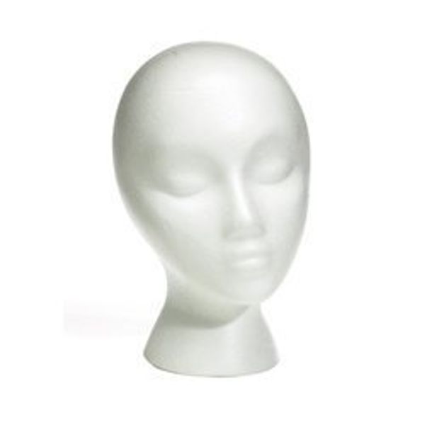 Styrofoam Wig Head (Female) 2-Pack by Lace Locs, Inc