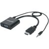 MANHATTAN 151450 HDMI(R) AM-VGA+ Audio Converter Cable (Black) consumer electronics