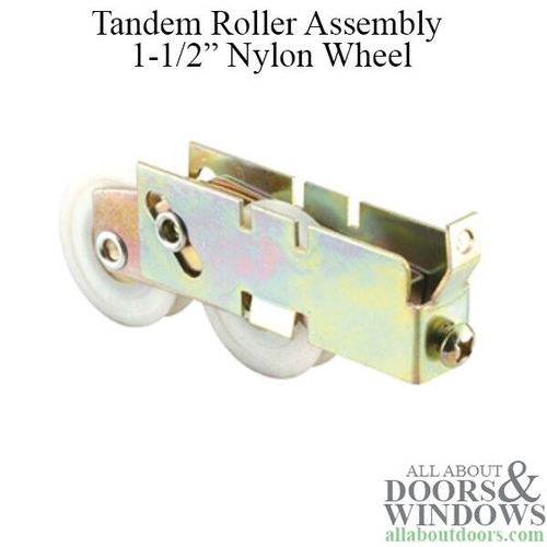 Sliding Door Roller Steel S-Tab Tandem Style Roller 1.5 Inch Wheel Roller
