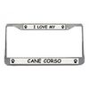 Cane Corso License Plate Frame (Chrome) 5 Year Warranty