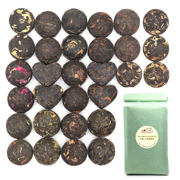 LWXLJMJZC-Pu'er Tea 10 Different Flavors (Mature & Raw Tea), Small Tea, Chinese Tea, Black Tea, Yunnan Puer Tea