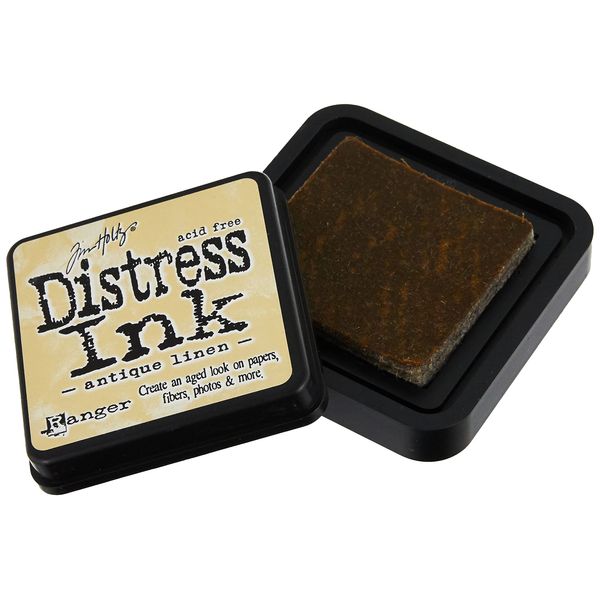 Ranger DIS-19497 Tim Holtz Distress Ink Pad, Kunststoff, Antique Linen, 7.5 x 7.5 x 2 cm