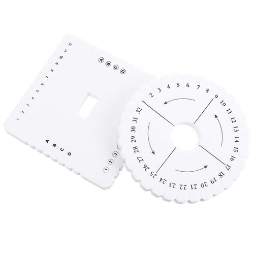EXCEART 2pcs Kumihimo Beading Cord Disc Disk Round Square Braiding Plate Cord Weaving Tools for DIY Fine Thread Wire Beaded Kumihimo