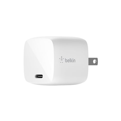 Belkin USB C Charger Block 30W - GaN Power Delivery - Fast Charging USB-C Charger for iPhone 16, 15, 15 Plus, 15 Pro, MacBook Pro, iPad Pro, Nintendo Switch 2
