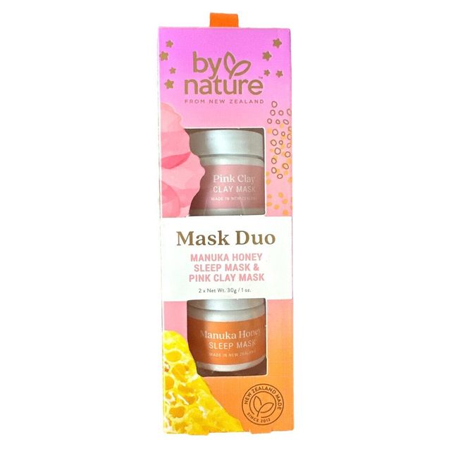 By Nature From New Zealand Mask Duo Manuka Honey Sleep Mask And Pink Clay Mask