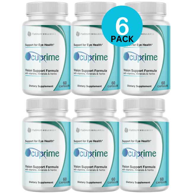 6 PACK-Ocuprime for Eyes Supplement Advanced Vision Support-