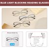 MODFANS Pack of 3 Women's Reading Glasses Blue Light Filter Metal Frame Stainless Steel Material, C123