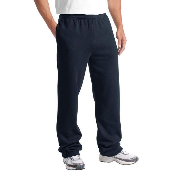 SPORT-TEK Open Bottom Sweatpant, True Navy, X-Large