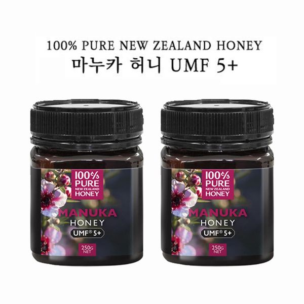 Manuka Honey New Zealand Honey Manuka Honey 100% New Zealand Manuka Honey UMF5+ Manuka Honey Efficacy Natural Honey Direct Import of Honey Water, 250g, 2ea