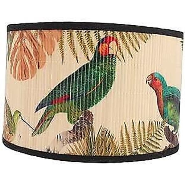 Drum Lamp Shade E27 Vintage Burlap Lampshade Birds Pattern Chandelier Lamp