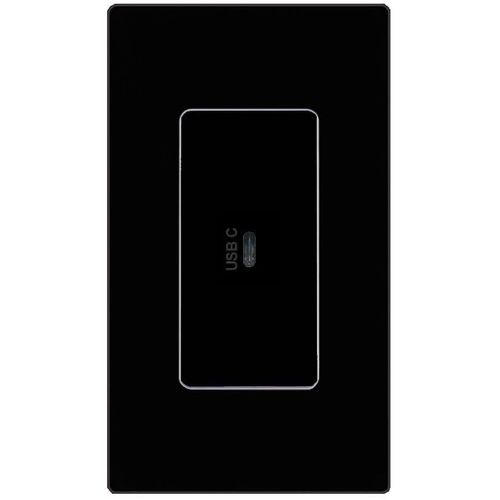RiteAV USBC Wall Plate Screwless Frame [Black]