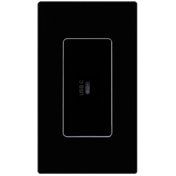 RiteAV USBC Wall Plate Screwless Frame [Black]