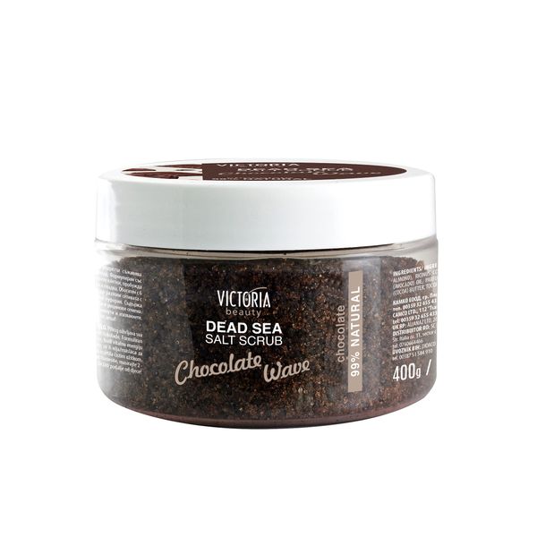 Victoria Beauty 90% Pure Dead Sea Salt Scrub for Body, Face, Lips and Hands - with Organic Cocoa Butter and Coconut, Avocado, Jojoba and Almond Oil - Strawberry Legs Treatment - 99% Natural Exfoliator