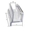 Gordon Glass® Clear Acrylic Sliding Shower Door Bottom Guide with Screw.