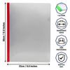 M1SS 20 pcs (Clear) A4 Clip Bar Files Smooth Slide Binder Plastic Document Folder, 50 Sheets Capacity, Ideal for Students School Notes Classification