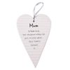 Papillon Collection Xpressions Ceramic Hanging Heart Plaque (Mum)