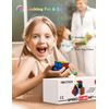 ROXENDA Speed Cube Set, 2X2 3X3 Pyramid Speed Cube Stickerless Fast Cube with Instruction (Original sticker cube set)