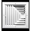 HVAC Premium 6" x 6" - 3-Way Extruded Aluminum Ceiling Diffuser Square - HVAC Vent Cover