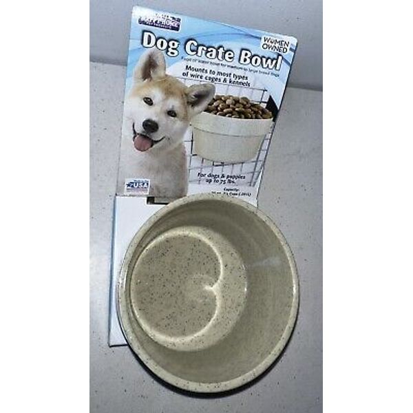 Happy Home Pet Products Mountable Dog Crate Bowl 2.5 Cups NIP ML49C