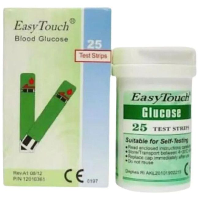 EasyTouch Test Strip For BLOOD GLUCOSE Level Check (25 Strips) Original Product