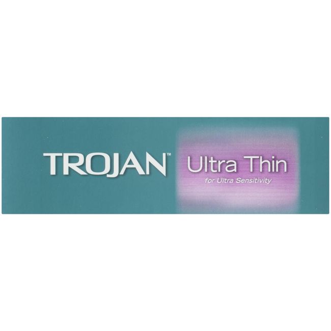 Trojan Ultra Thin Premium Lubricated Condoms - 12 Count