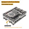 ZDE Acrylic Case with Active Cooler Fan 9 Layers Clear Case for Raspberry Pi 5 4GB/8GB