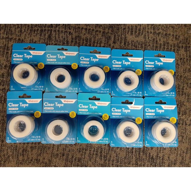 10 Pack: Walgreens Medical Clear, Easy Tear Tape 1" x 10 Yd ea.,   -  2E