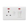 Knightsbridge CU8331 Curved Edge 45 A DP Switch, White