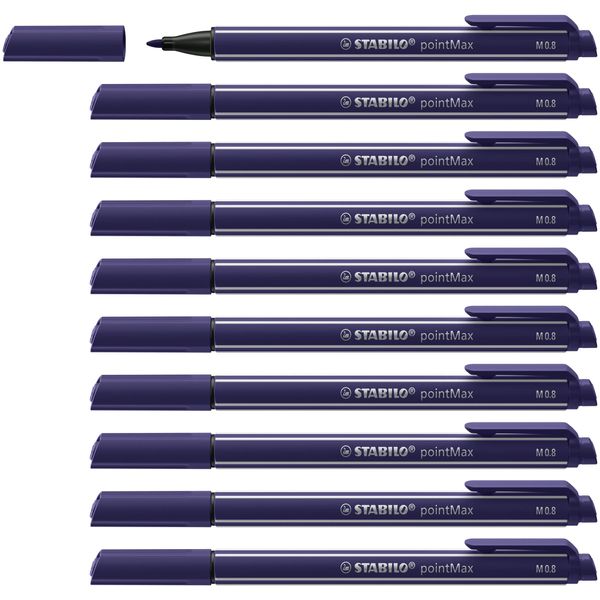 STABILO - Filzschreiber - pointMax - 10er Pack - preußischblau