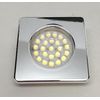 RV LED Square Ceiling Light 12VDC Waterproof 24 Chrome Plated Optic Lens